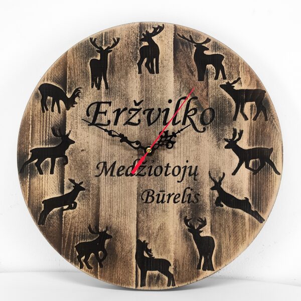 Medinis personalizuotas sieninis laikrodis